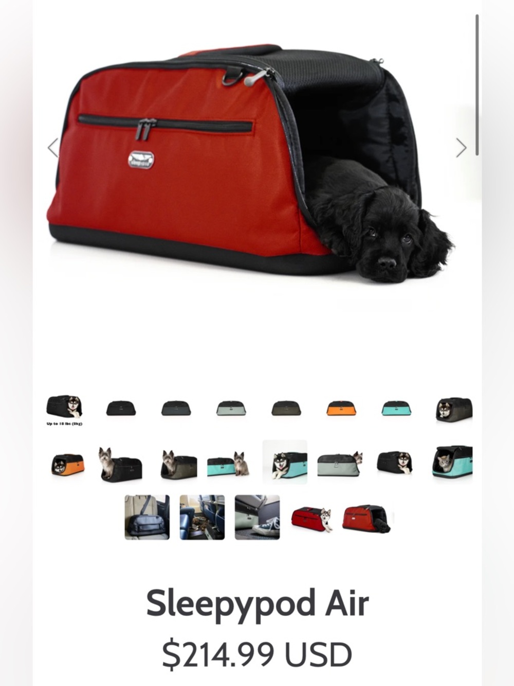 Sleepypod Air Pet Carrier - Airplane compliant - Picture 2 of 9